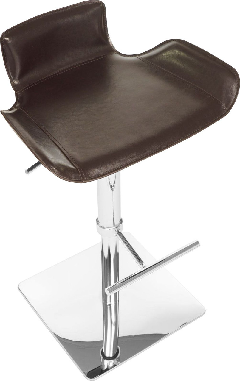 Favoloso Real Leather Bar Stool Black