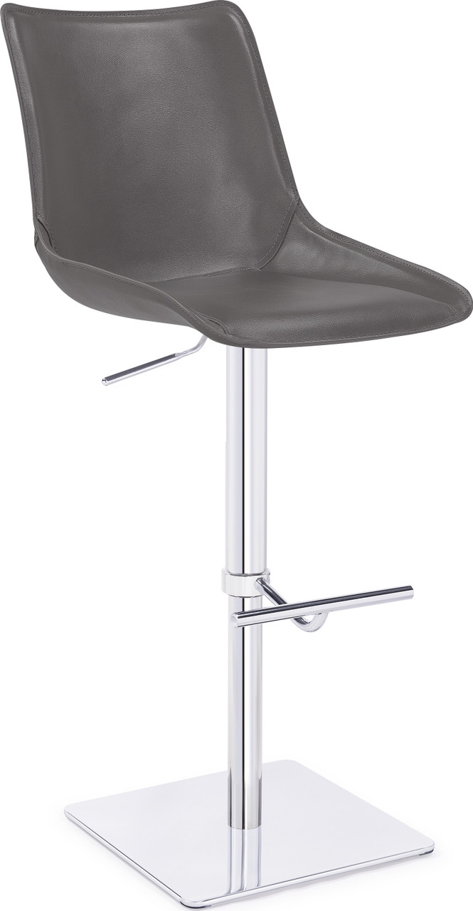 Magnifico Real Leather Bar Stool Charcoal