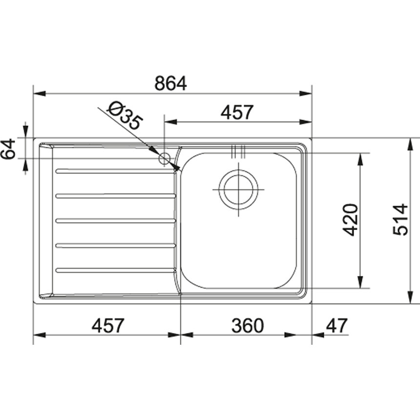 Franke Neptune Filotop Stainless Steel Kitchen Sink Sinks.co.uk