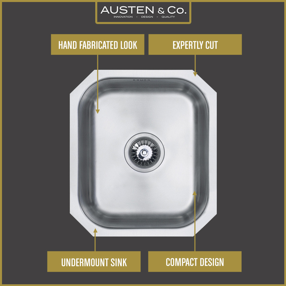 Austen & Co. Lucca SS Undermount Kitchen Sink Sinks.co.uk