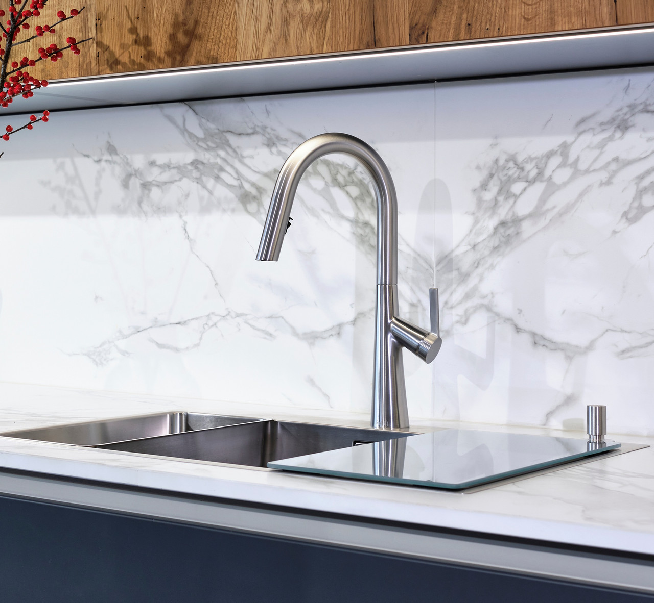 Riobel Ludik Stainless Steel Pull Down Mixer Tap