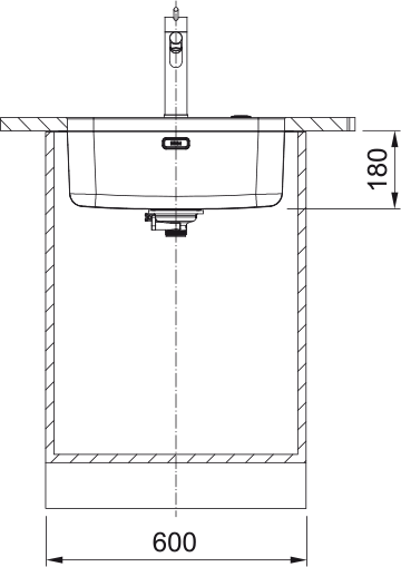 Franke Planar Stainless Steel 500mm Undermount Single Bowl Sink - PZX - View #11