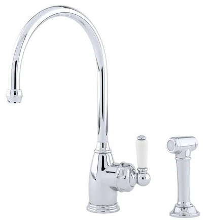 Perrin & Rowe Parthian 4346 (with Rinse) Kitchen Tap - Chrome