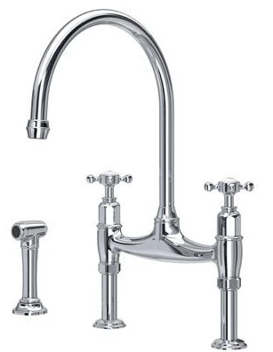 Perrin & Rowe Ionian 4172 (With Rinse) Kitchen Tap - Chrome
