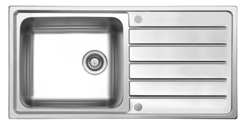 Brass & Traditional Worcester Stainless Steel Single Bowl Inset Sink