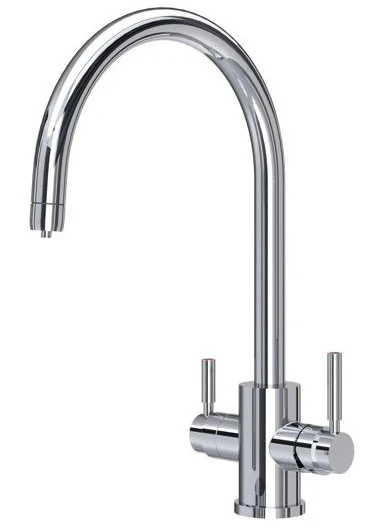 Perrin and Rowe Phoenix 3 in 1 Instant Hot Water Tap with C Spout, Digital Tank and Filter - Chrome