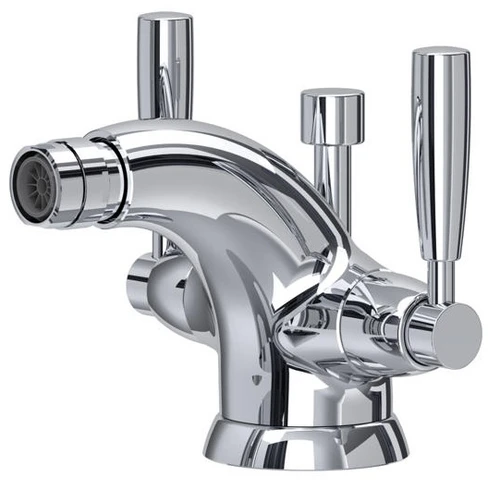 Perrin & Rowe 3885 Monobloc Bidet Mixer Tap, Lever Handles - Chrome