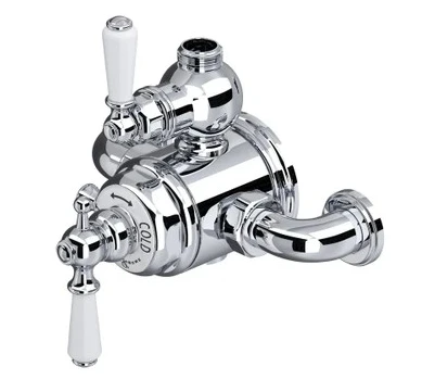 Perrin & Rowe 5550 Exposed Thermostatic Shower Valve, Lever Handles - Chrome