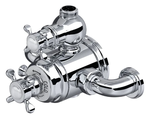 Perrin & Rowe 5552 Exposed Thermostatic Shower Valve, Crosshead Handles - Chrome