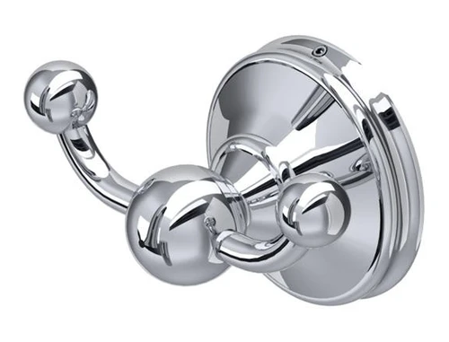 6622 Perrin and Rowe Wall Mounted Double Robe Hook - Chrome