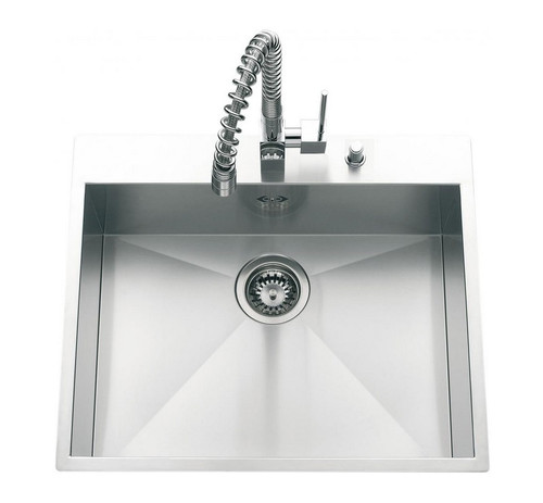 Franke Built -In Basin Luisina 1 Bin Color Smooth Stainless Steel, Chromed Brass Dump  -  Ev30Il