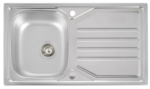 Abode Mikro Single Bowl & Drainer in Stainless Steel Sink Abode Mikro Single Bowl & Drainer in Stainless Steel Sink