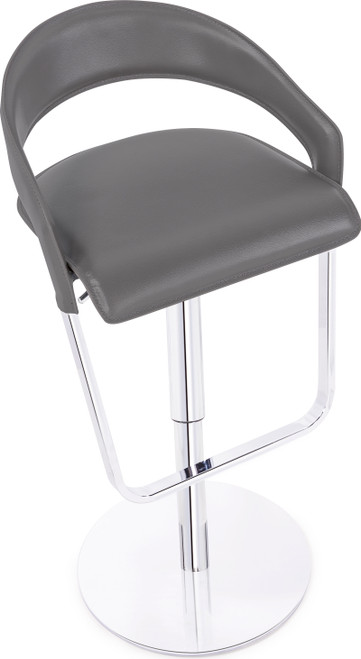 Eleganza Signature Real Leather Bar Stool Charcoal Eleganza Signature Real Leather Bar Stool Charcoal