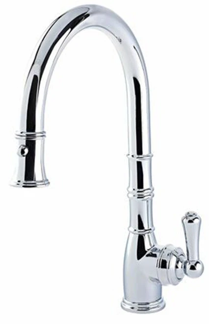 Perrin & Rowe Aquitaine 4744 with Single Lever and Pull-Down Rinse Tap - Chrome