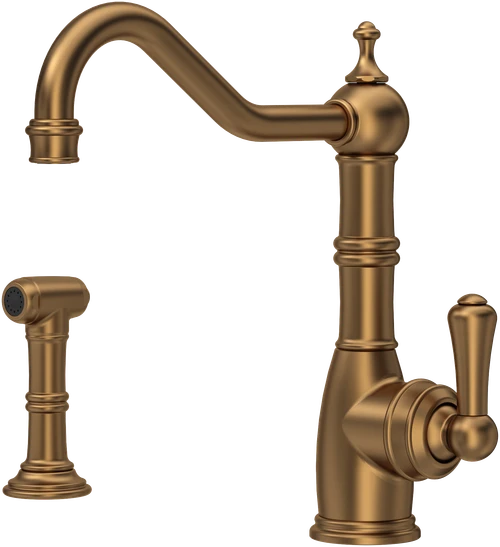 Perrin & Rowe Aquitaine 4746 (with Rinse) Kitchen Tap - English Bronze