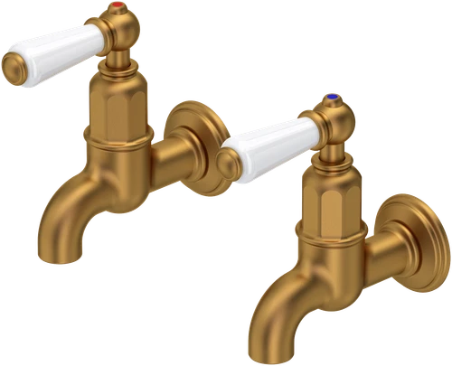 Perrin & Rowe Mayan 4322 (Wall Mounted) Kitchen Tap - Aged Brass