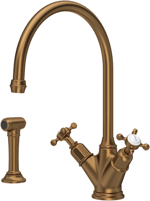 Perrin & Rowe Minoan 4365 (with Rinse) Kitchen Tap - English Bronze