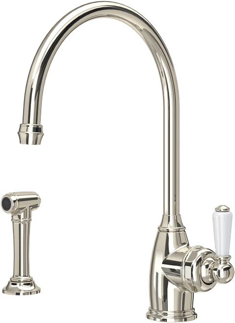 Perrin & Rowe Parthian 4346 (with Rinse) Kitchen Tap - Nickel