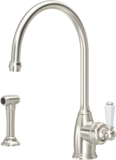 Perrin & Rowe Parthian 4346 (with Rinse) Kitchen Tap - Pewter
