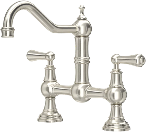Perrin & Rowe Provence 4751 (Lever Handles) Kitchen Tap - Pewter