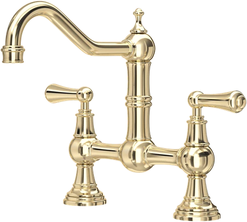 Perrin & Rowe Provence 4751 (Lever Handles) Kitchen Tap - Gold