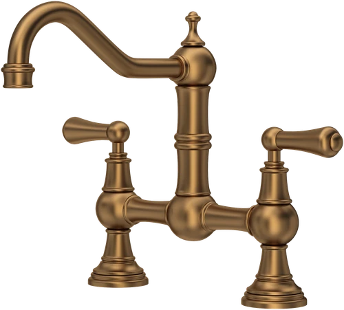 Perrin & Rowe Provence 4751 (Lever Handles) Kitchen Tap - English Bronze