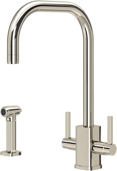 Perrin & Rowe Rubiq 4310 With Rinse Kitchen Tap - Nickel