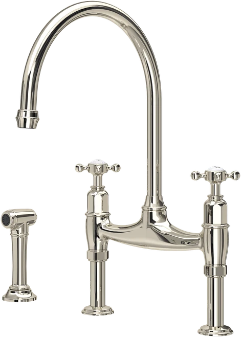 Perrin & Rowe Ionian 4172 (With Rinse) Kitchen Tap - Nickel