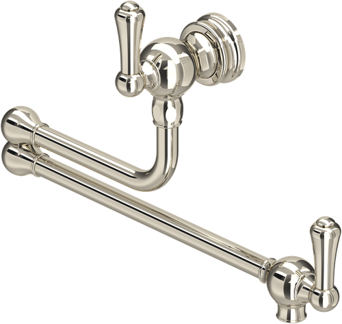 Perrin & Rowe Pot Filler 4799 - Lever Handle Kitchen Tap - Nickel