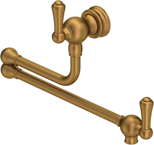 Perrin & Rowe Pot Filler 4799 - Lever Handle Kitchen Tap - Aged Brass