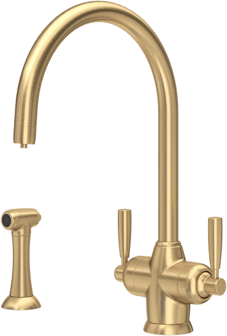 Perrin & Rowe Mimas 1535 (with Rinse) Filter Tap - Satin Brass