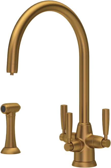 Perrin & Rowe Metis 1580 (with Rinse) Filter Tap - Aged Brass