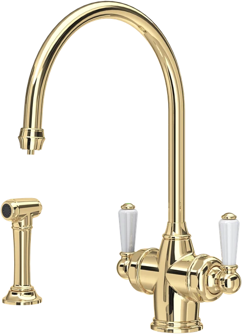 Perrin & Rowe Parthian 1537 (with Rinse) Filter Tap - Polished Brass