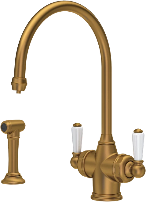 Perrin & Rowe Parthian 1537 (with Rinse) Filter Tap - Aged Brass