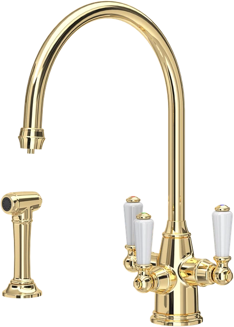 Perrin & Rowe Phoenician 1560 (with Rinse) Filter Tap - Polished Brass
