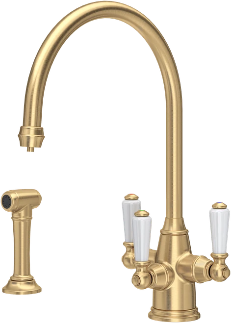 Perrin & Rowe Phoenician 1560 (with Rinse) Filter Tap - Satin Brass