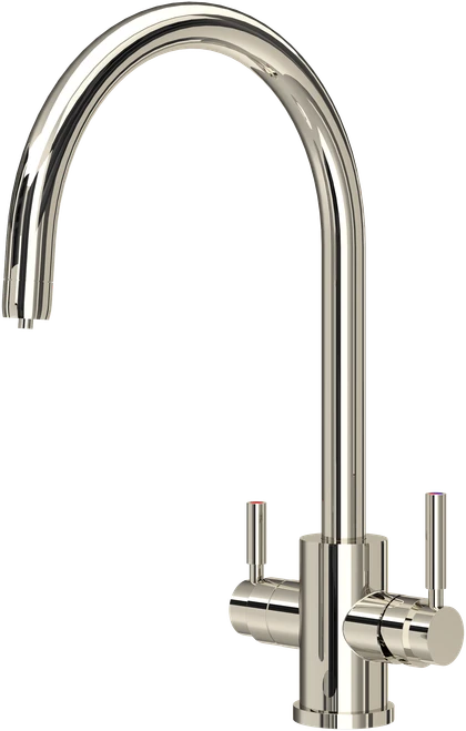 Perrin and Rowe Phoenix 3 in 1 Instant Hot Water Tap with C Spout, Digital Tank and Filter - Nickel