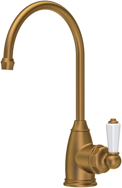 Perrin and Rowe Parthian Mini Instant Hot Water Tap, Digital Tank and Filter - Aged Brass