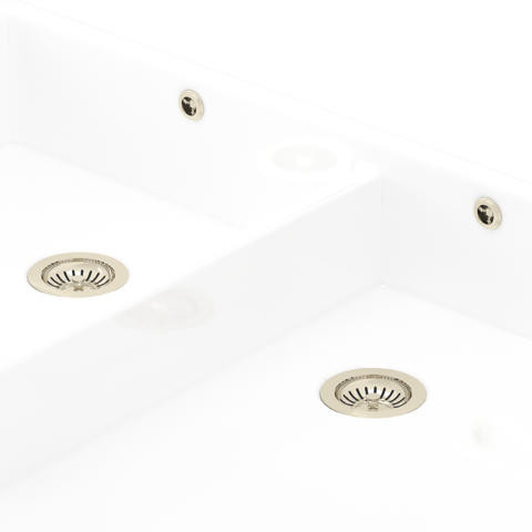 Perrin & Rowe Double Bowl Waste and Overflow Kit - Nickel