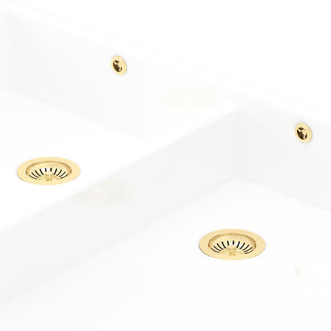 Perrin & Rowe Double Bowl Waste and Overflow Kit - Gold