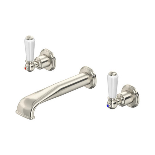 Perrin & Rowe 3560 Three Hole Basin Set Tap, Lever Handles - Pewter