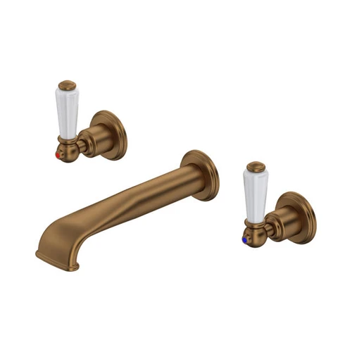 Perrin & Rowe 3560 Three Hole Basin Set Tap, Lever Handles - English Bronze