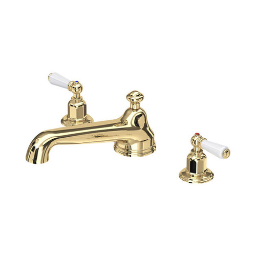 Perrin & Rowe 3735 Three Hole Mixer Set Tap, Lever Handles - Polished Brass