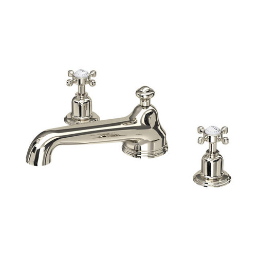 Perrin & Rowe 3736 Three Hole Mixer Set Tap, Crosshead Handles - Nickel