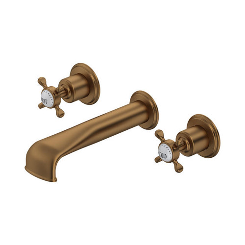 Perrin & Rowe 3581 Three Hole Mixer Set Tap, Crosshead Handles - English Bronze