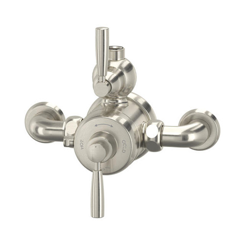 Perrin & Rowe 5850 Exposed Thermostatic Shower Valve, Lever Handles - Pewter