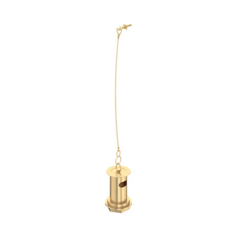 Perrin & Rowe 6701 Basin Waste, Plug and Chain - Satin Brass
