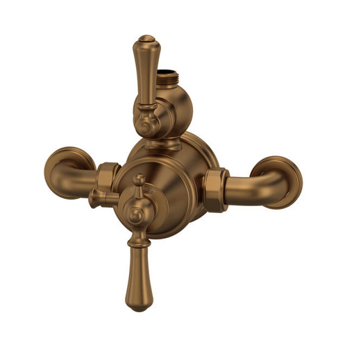 Perrin & Rowe 5751 Exposed Thermostatic Shower Valve, Lever Handles - English Bronze