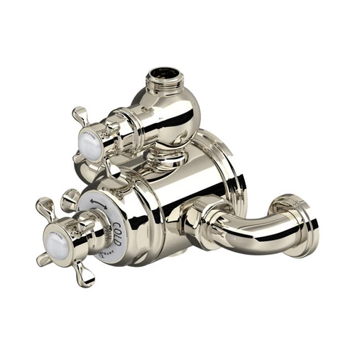 Perrin & Rowe 5552 Exposed Thermostatic Shower Valve, Crosshead Handles - Nickel