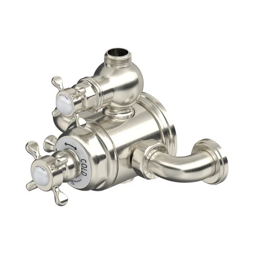 Perrin & Rowe 5552 Exposed Thermostatic Shower Valve, Crosshead Handles - Pewter